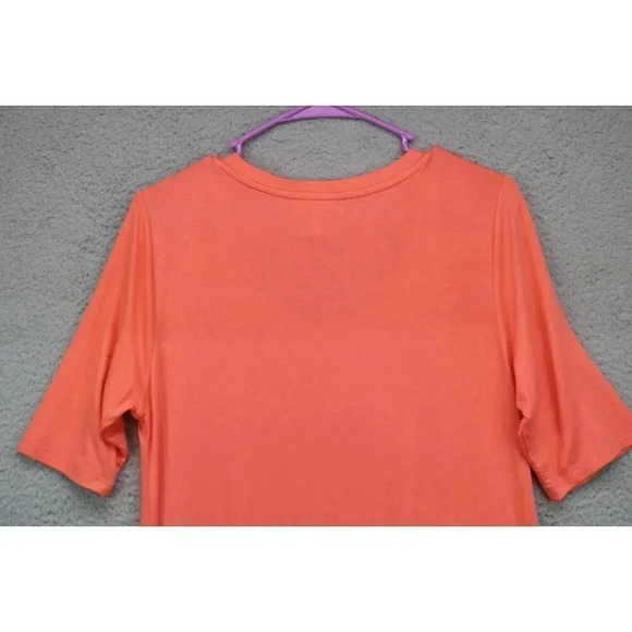 Greige Orange Tee Shirt Dress-Size Large-Spring Summer-Very Soft - Picture 6 of 6